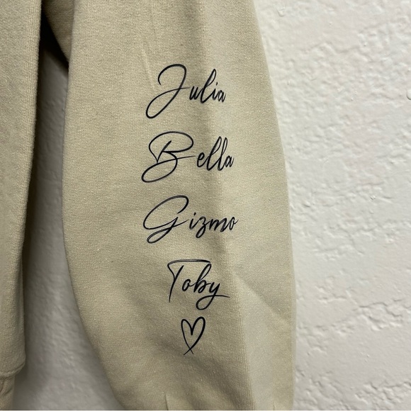 Cream Daisy Floral Script Graphic Crew Sweatshirt, Size S - Picture 6 of 6